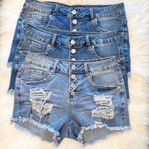 NWT! Fly Girl Distressed Denim Shorts